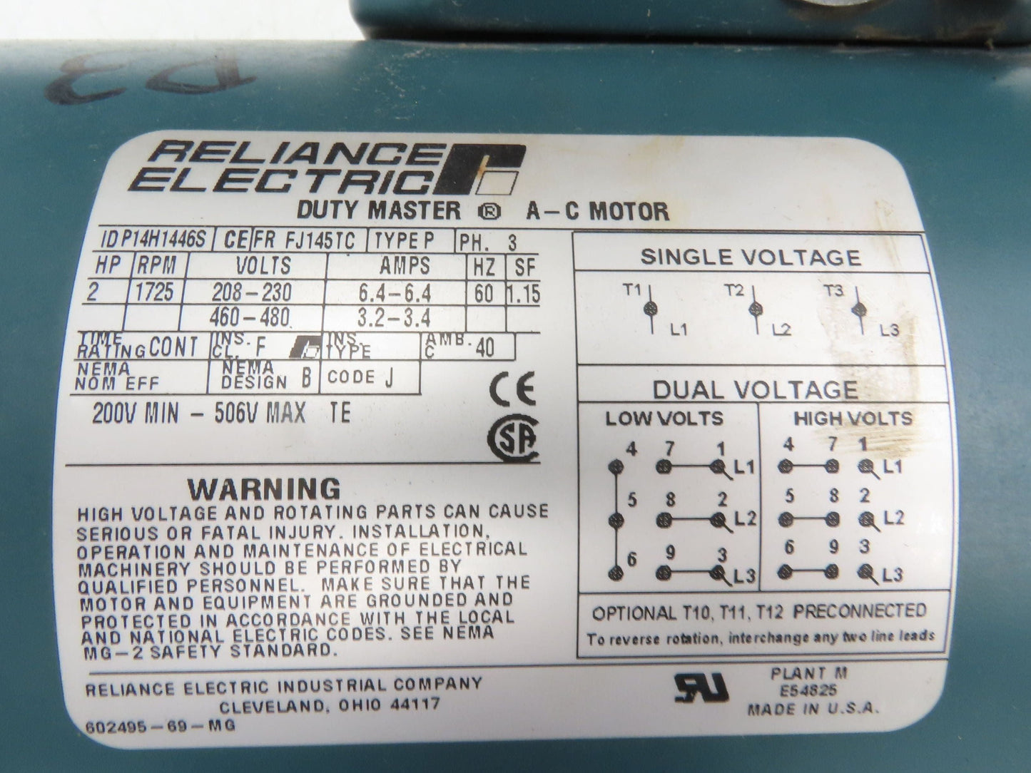 Hytrol 5AC-30-1-LH Conveyor Drive Gearmotor 30:1 Reducer 2Hp 460V 3PH 145TC