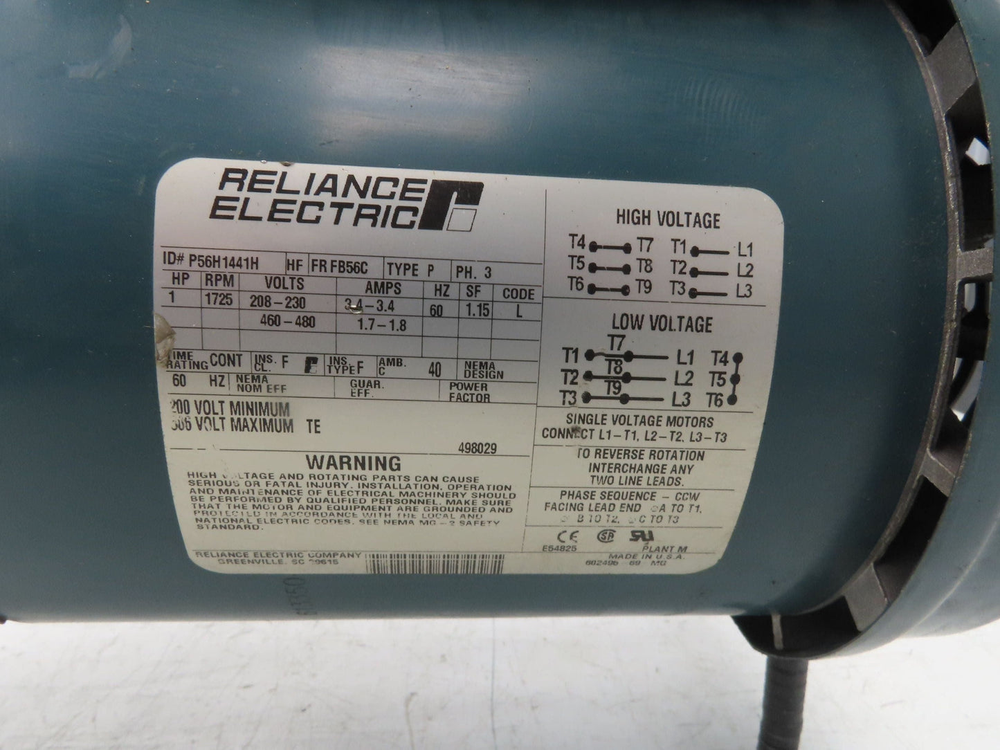 Hytrol 5AC-20-1-LH Conveyor Drive Gearmotor 20:1 Reducer 1Hp 460V 3PH 56C 86rpm