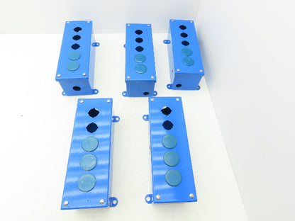 Austin 5 Button Pushbutton Control Station 12"H 4"W 4"D Enclosure Lot of 5