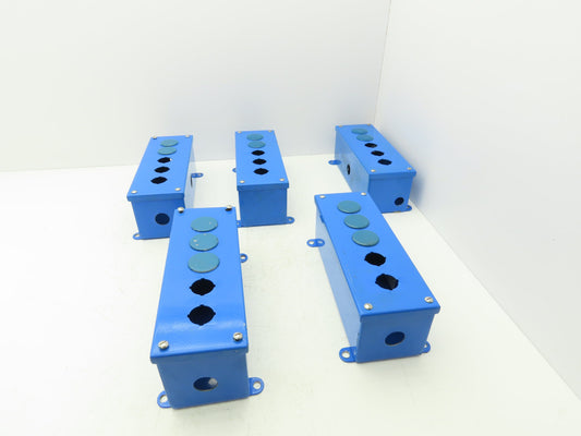 Austin 5 Button Pushbutton Control Station 12"H 4"W 4"D Enclosure Lot of 5