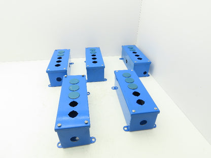 Austin 5 Button Pushbutton Control Station 12"H 4"W 4"D Enclosure Lot of 5