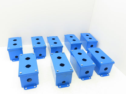 Austin 2 Button Pushbutton Control Station 8"H 4"W 4"D Enclosure Lot of 9