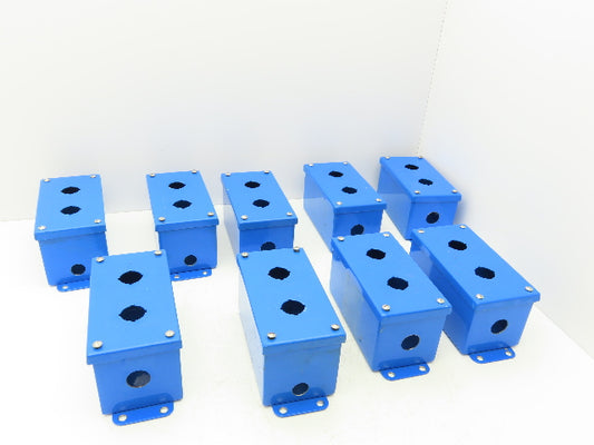 Austin 2 Button Pushbutton Control Station 8"H 4"W 4"D Enclosure Lot of 9