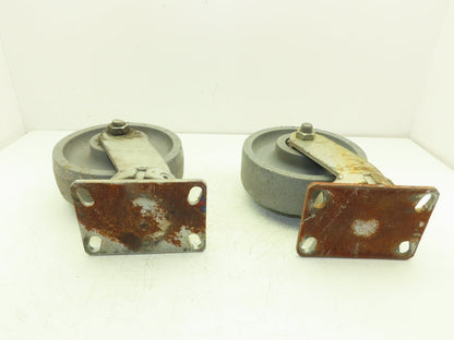 Albion 330XP08428S Polyurethane Caster Wheel 8x2.5" Kingpinless Gray Lot of 2