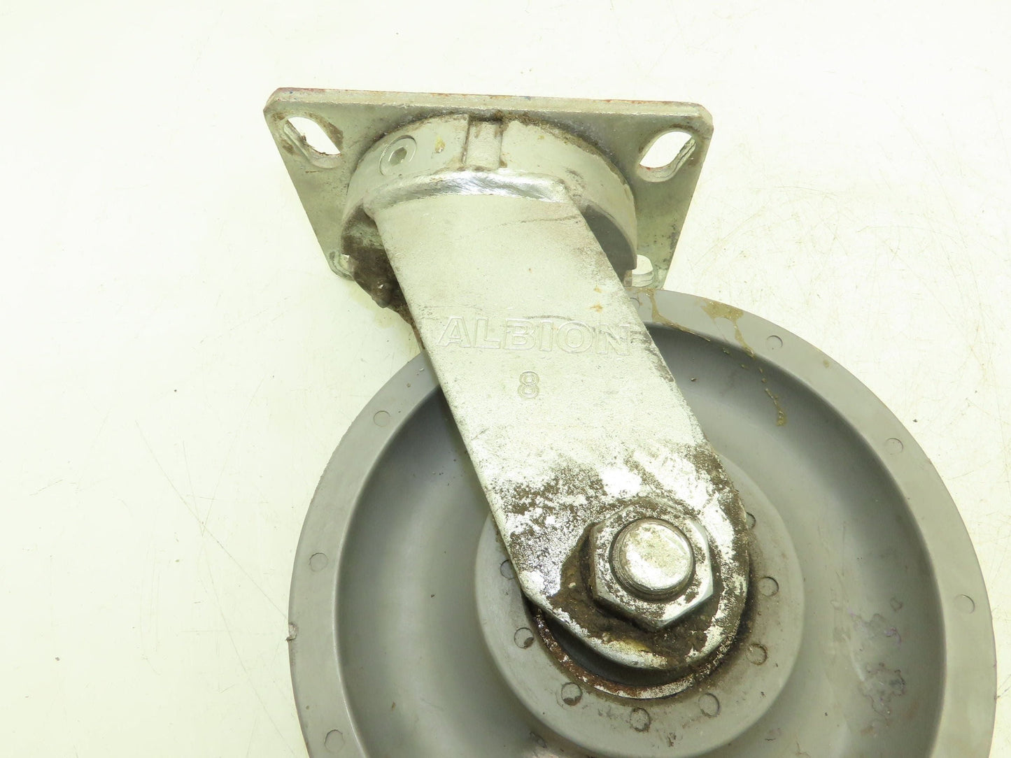 Albion 330XP08428S Polyurethane Caster Wheel 8x2.5" Kingpinless Gray Lot of 2