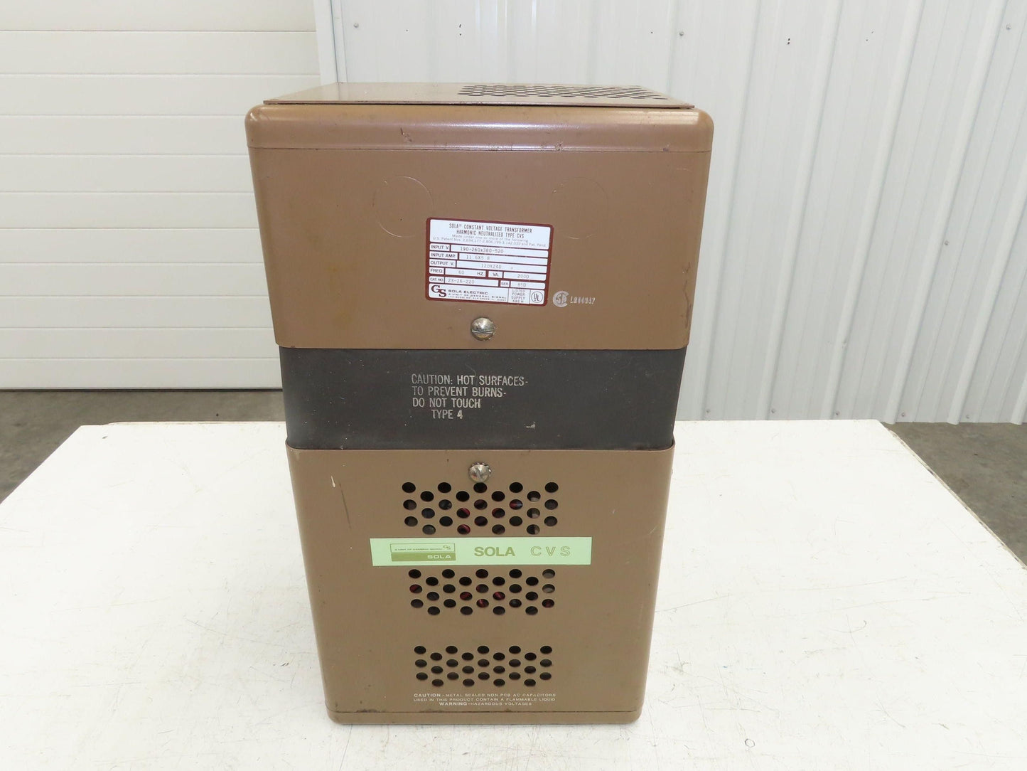 Sola 23-26-220 Constant Voltage Transformer 2kva 2000va HV 240/480 LV 120/240