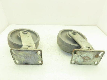 SC Polyurethane Caster Wheel 8x2.5" Kingpinless Gray Lot of 2