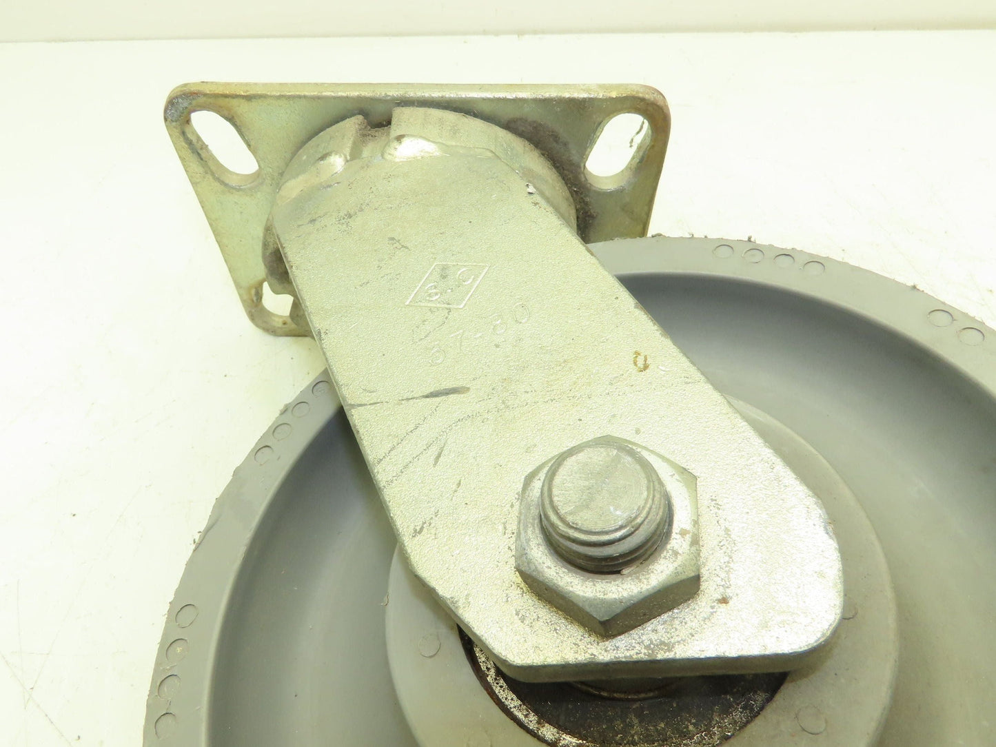 SC Polyurethane Caster Wheel 8x2.5" Kingpinless Gray Lot of 2