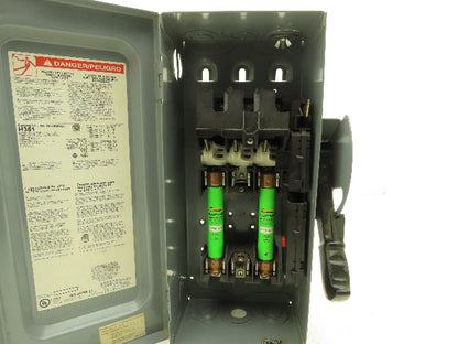 Square D H361N Safety Disconnect Disconnect Switch 30A Fused 3 Pole 600V F05