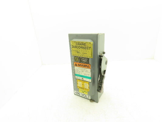 Square D H361N Safety Disconnect Disconnect Switch 30A Fused 3 Pole 600V F05