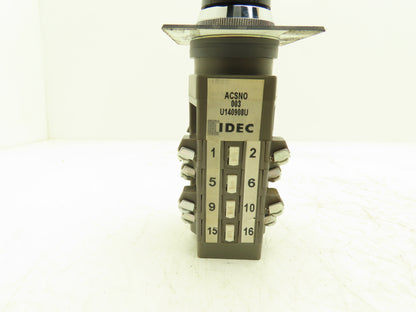 IDEC ACSNO Selector Switch 4 Pole 10 Position Cam Operated