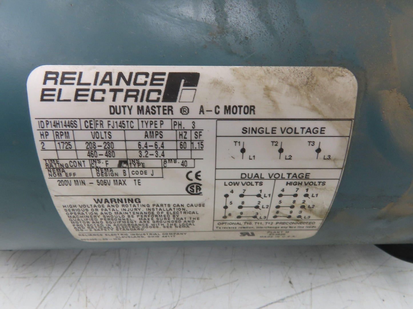 Hytrol 5AC-20-1-RH Conveyor Drive Gearmotor 20:1 Reducer 2Hp 460V 3PH 145TC