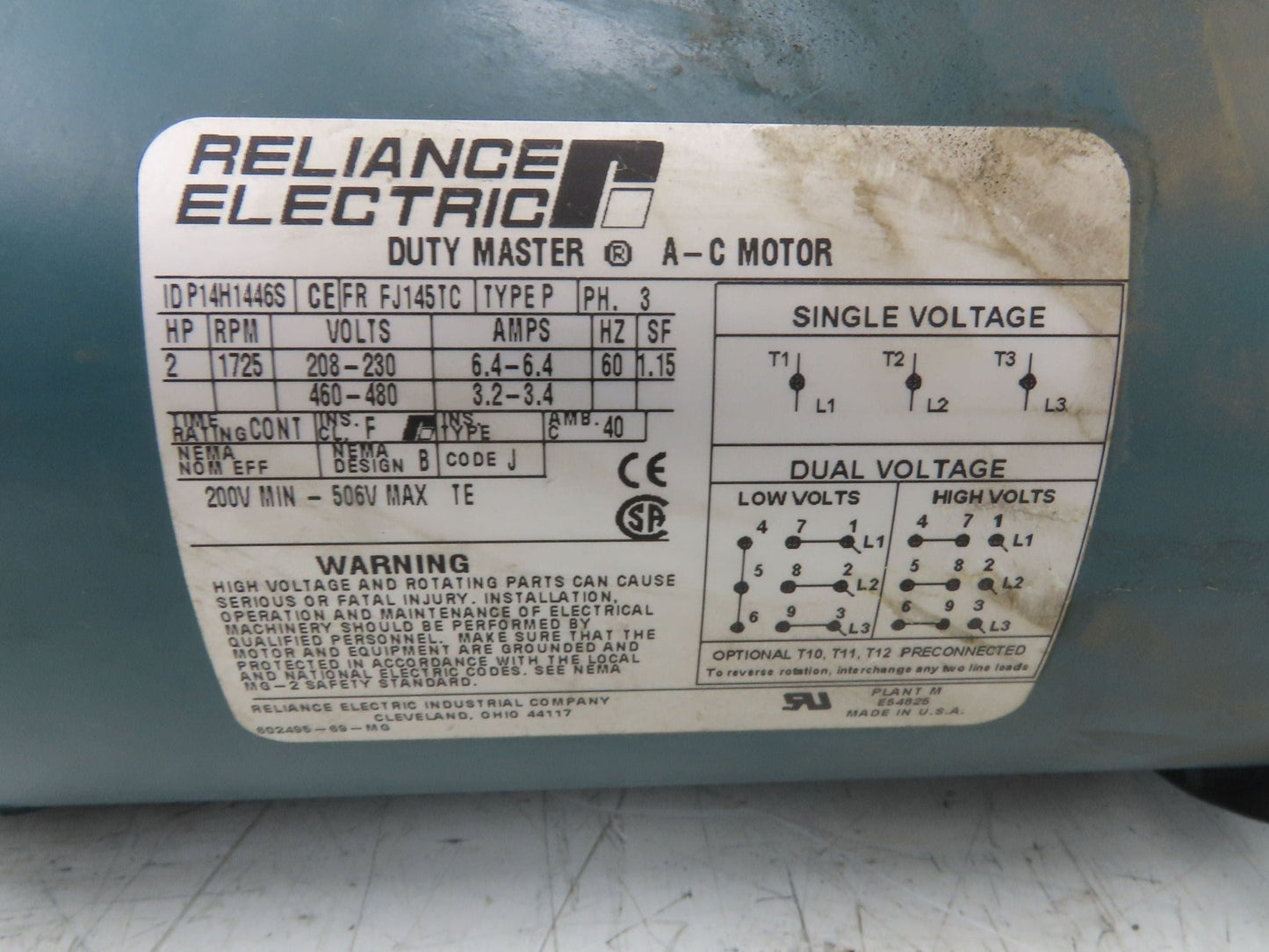 Hytrol 5AC-20-1-RH Conveyor Drive Gearmotor 20:1 Reducer 2Hp 460V 3PH 145TC