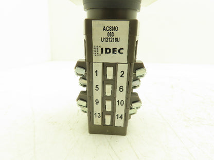 IDEC ACSNO Selector Switch 4 Pole 10 Position Cam Operated