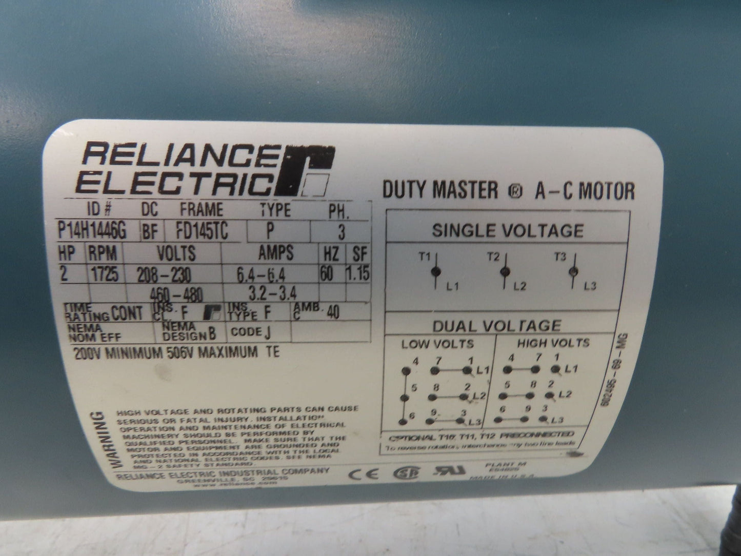 Hytrol 5AC-10-1-RH Conveyor Drive Gearmotor 10:1 Reducer 2Hp 460V 3PH 145TC