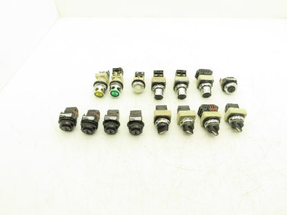 Fuji Electric Pushbutton Selector Pilot Light Alarm Buzzer Mixed Lot of 15