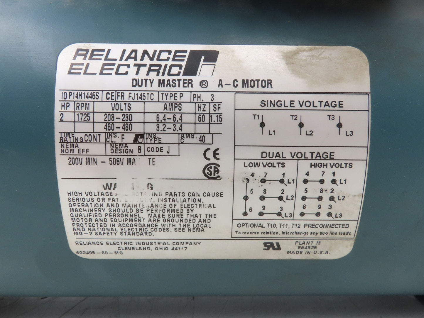 Hytrol 5AC-30-1-RH Conveyor Drive 30:1 Gearbox 2Hp 460V 3PH 145TC Brake Motor