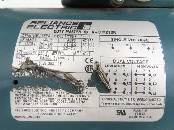Hytrol 5AC-20-1-LH Conveyor Drive 20:1 Gearbox 2Hp 460V 3PH 145TC Brake Motor