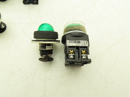 Fuji Electric AR30G4L DR30D0L Pushbutton Pilot light Mixed Lot of 10