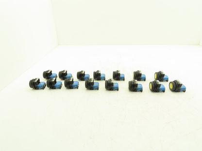 Fuji Electric Pushbutton Yellow Flush Momentary 1 Normally Open  Lot of 15