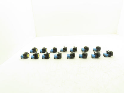 Fuji Electric Pushbutton Yellow Flush Momentary 1 Normally Open  Lot of 15