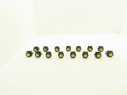 Fuji Electric Pushbutton Yellow Flush Momentary 1 Normally Open  Lot of 15
