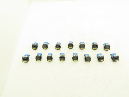 Fuji Electric Pushbutton Yellow Flush Momentary 1 Normally Open  Lot of 15