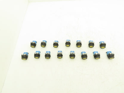 Fuji Electric Pushbutton Yellow Flush Momentary 1 Normally Open  Lot of 15