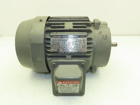 Toshiba B0012FMC2AOZ AC Electric Motor 1Hp 3490rpm 230/460v 3Ph 56C TEFC 1.25SF
