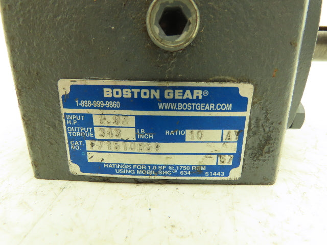 Boston Gear F715-10-B5-G Worm Gearbox 10:1 Reducer 175rpm 1Hp 56C LH Output