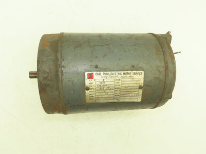Carl Pons Electric Motor Service AC Electric Motor 2Hp 3450rpm 220/440v 3Ph 56C