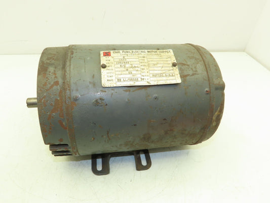 Carl Pons Electric Motor Service AC Electric Motor 2Hp 3450rpm 220/440v 3Ph 56C