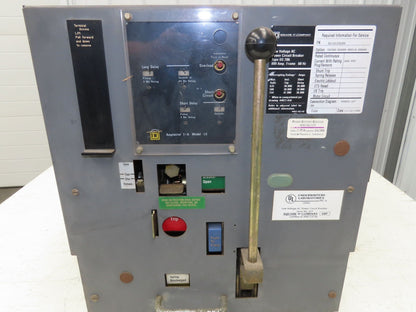 Square D DS 206 Air AC Circuit Breaker 600VAC 800A 3 Pole Amptector I-A