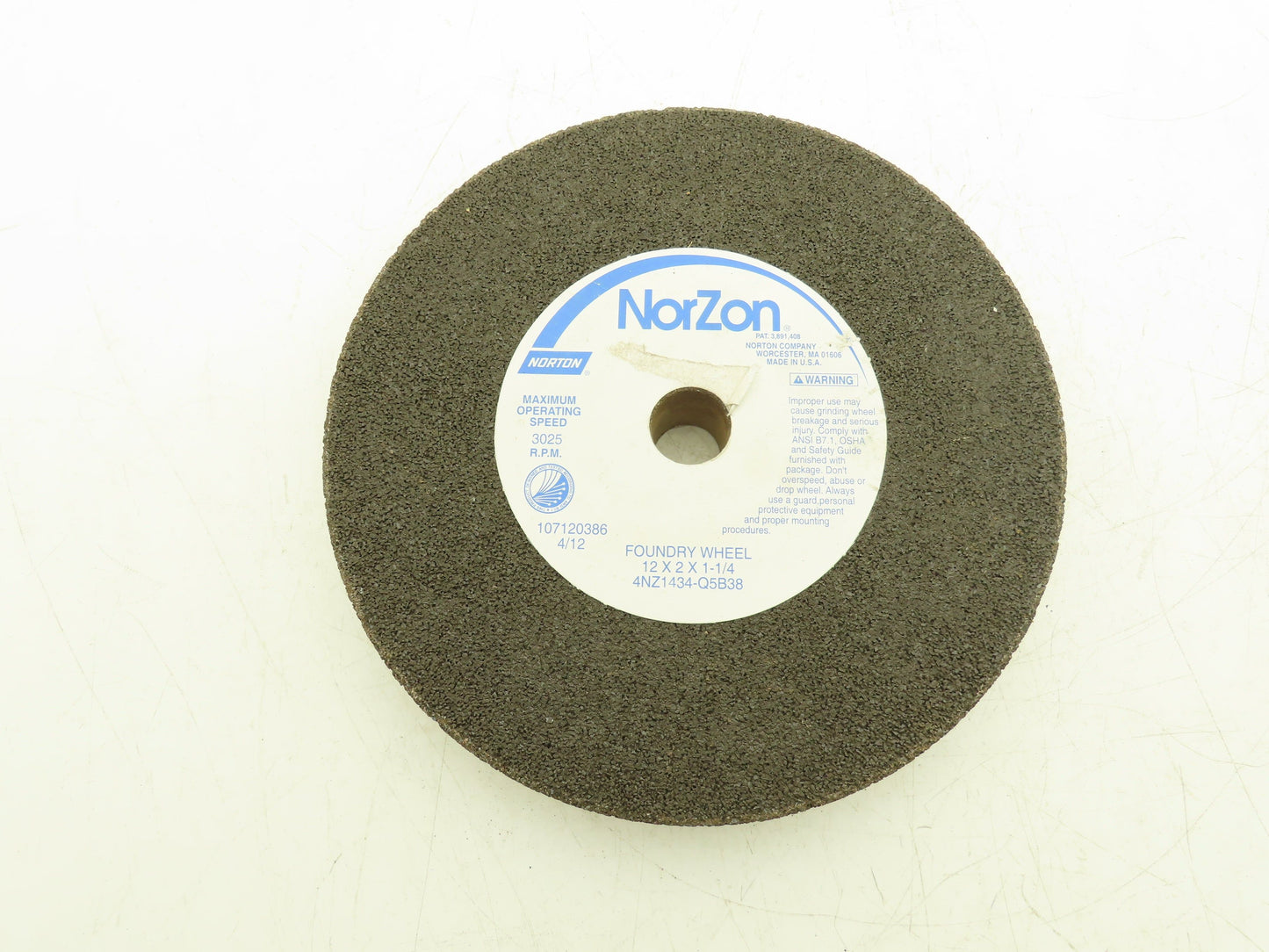 Norton  4NZ1434-Q5B38  NorZon Foundry Snagging Grinding Wheel 12"x2"x1-1/4"