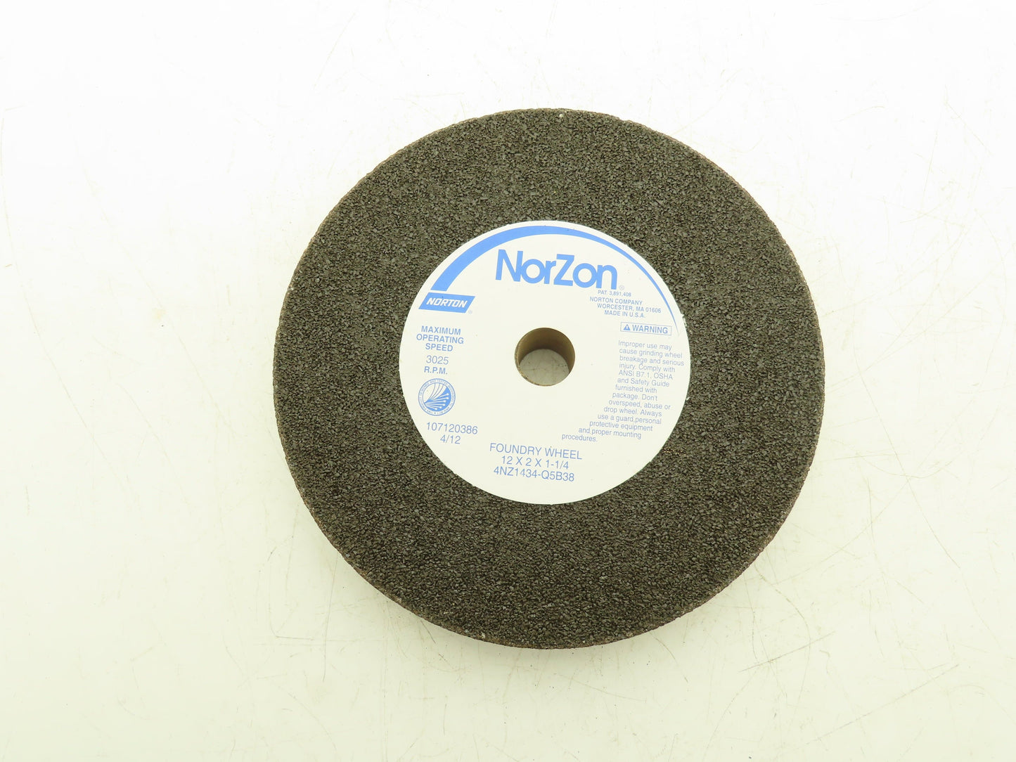 Norton  4NZ1434-Q5B38  NorZon Foundry Snagging Grinding Wheel 12"x2"x1-1/4"