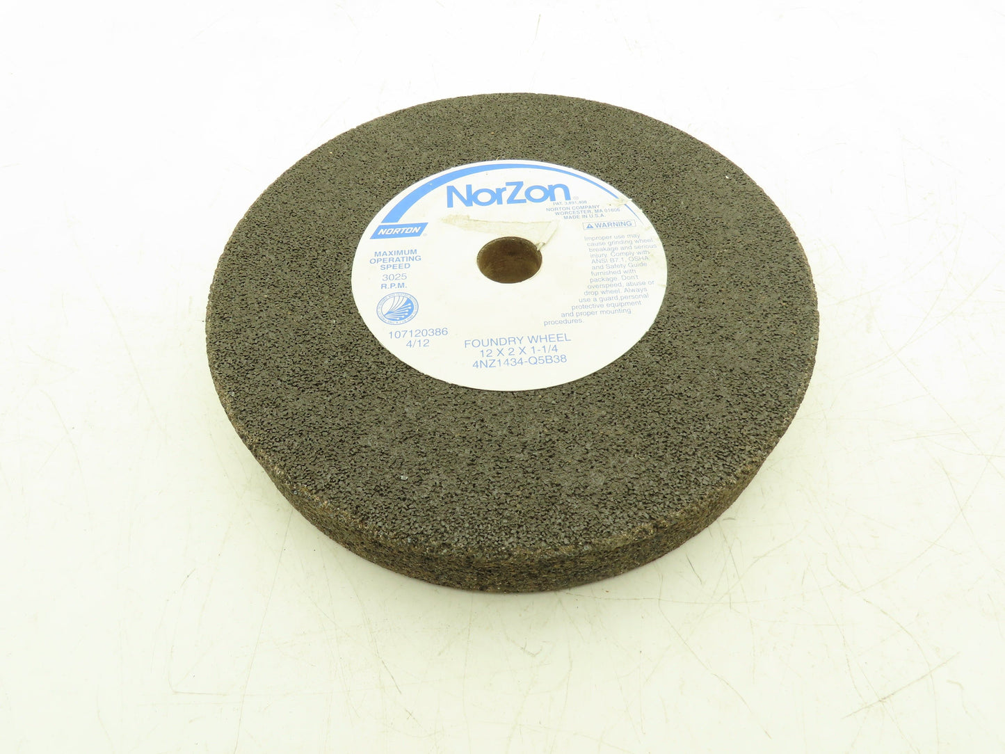 Norton  4NZ1434-Q5B38  NorZon Foundry Snagging Grinding Wheel 12"x2"x1-1/4"