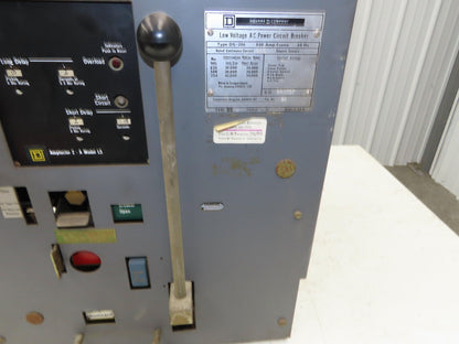 Square D DS 206 Air AC Circuit Breaker 600VAC 600A 3 Pole Amptector I-A