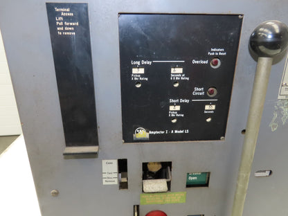 Square D DS 416 Air AC Circuit Breaker 600VAC 1600A 3 Pole Amptector I-A