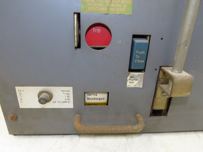 Square D DS 416 Air AC Circuit Breaker 600VAC 1600A 3 Pole Amptector I-A