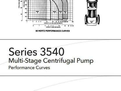 Bell & Gossett 3540 20-7 Inline Centrifugal Pump 2Hp 3450rpm 460V 1.25" Flanged