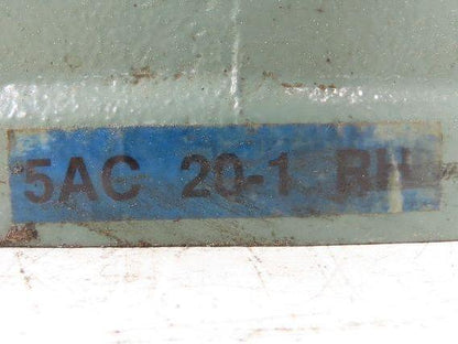 Hytrol 5AC 20-1 RH Conveyor Gearbox 20:1 Reducer 88rpm 2Hp 145TC Right Hand