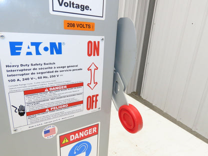 Eaton DH323FGK 100A Fusible Safety Switch 3-Pole 240V Nema 1