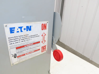 Eaton DH323FGKJSEL Fusible Disconnect Safety Switch 100A 240V 3Ph