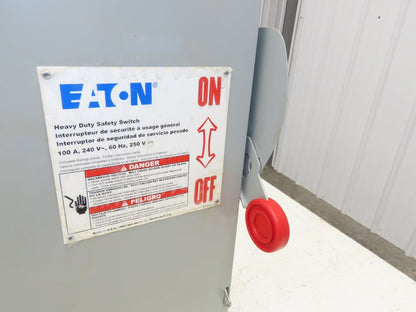Eaton DH323FGKJSEL Fusible Disconnect Safety Switch 100A 240V 3Ph