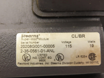 Stearns Super-Mod CL/BR 2-35-0561-01-ANL Motor Clutch Brake 115V 56C-Face