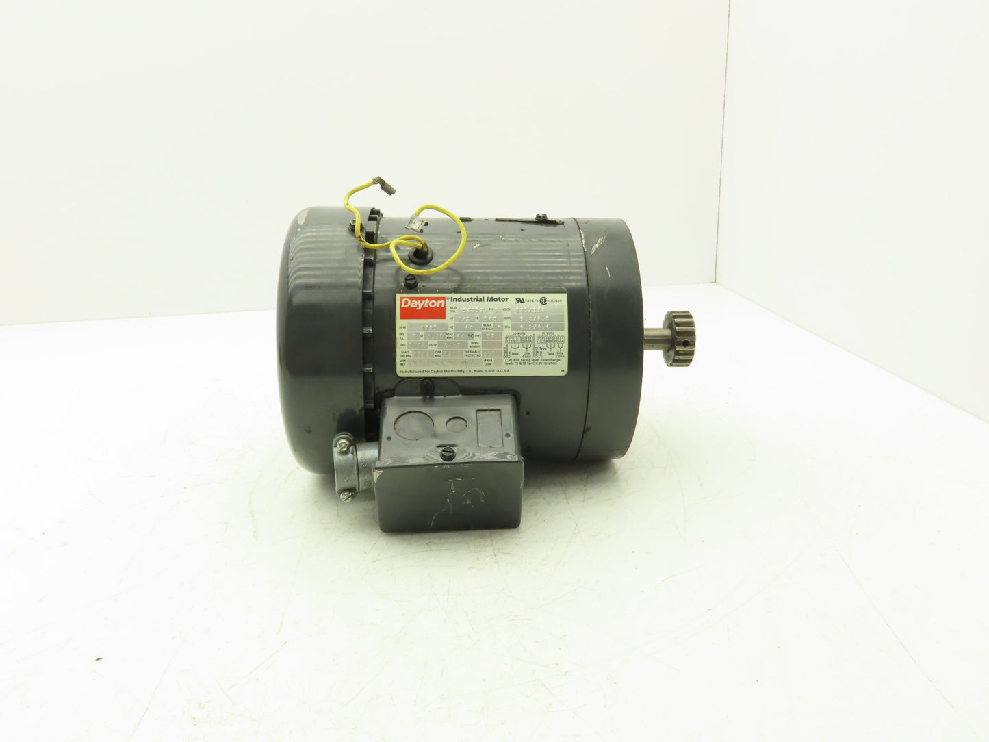 Dayton 5GD57 AC Motor 1/2Hp 1725 RPM 115/230V 1PH 56C *No Capacitor*