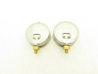 Wika 9699045 Pressure Gauge Liquid Filled -30INHG/30PSI 1/4"NPT Lot Of 2
