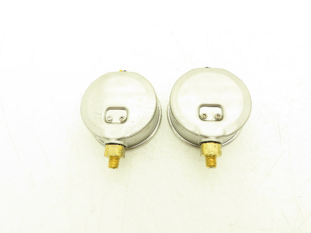 Wika 9699045 Pressure Gauge Liquid Filled -30INHG/30PSI 1/4"NPT Lot Of 2