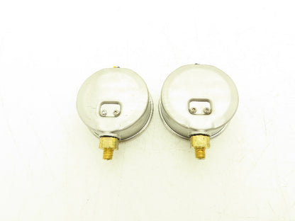 Wika 9699045 Pressure Gauge Liquid Filled -30INHG/30PSI 1/4"NPT Lot Of 2