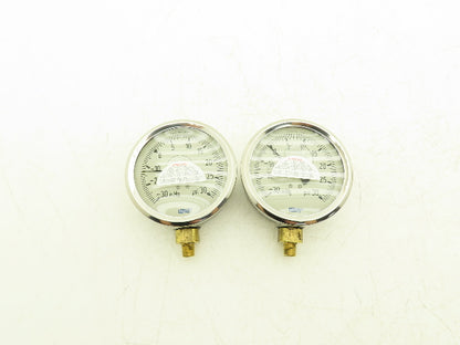 Wika 9699045 Pressure Gauge Liquid Filled -30INHG/30PSI 1/4"NPT Lot Of 2